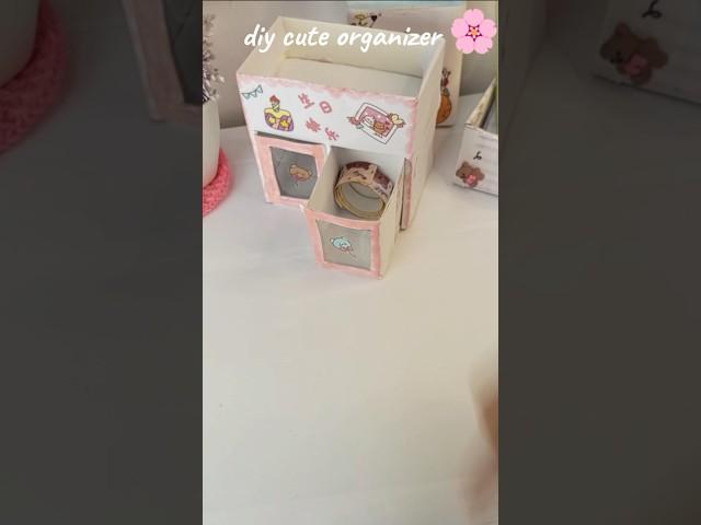 DIY cute desk organizer #shaky