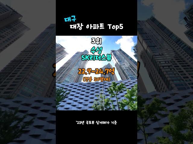대구 실거래가 대장 아파트 Top5 #shorts