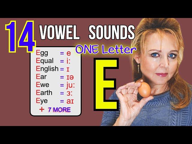 14 Ways to Pronounce the Letter E | English Vowel Sound | English Pronunciation