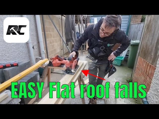 How to make a flat roof fall. Simple quick firring pieces