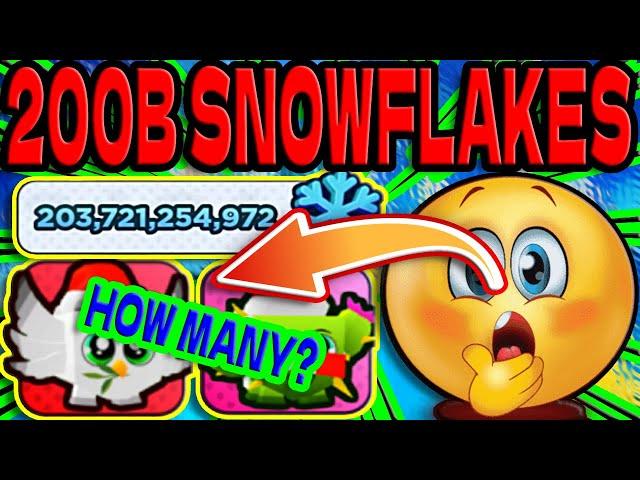 HOW MANY SECRETS & MYTHICALS CAN I HATCH WITH 200 BILLION SNOWFLAKES?!! Roblox Pet Legends 2