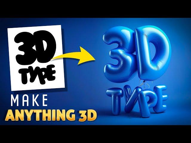 3D Text Effect in Photoshop & Firefly | Tutorial