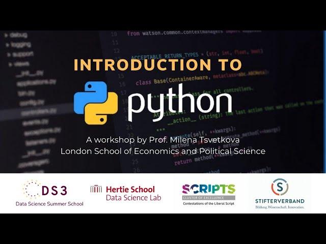 Intro to Python | Data Science Summer School