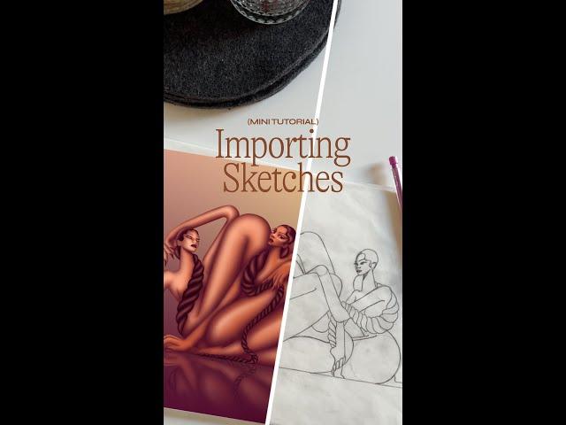 How to import your physical sketches in Photoshop or Illustrator to create your own illustration!