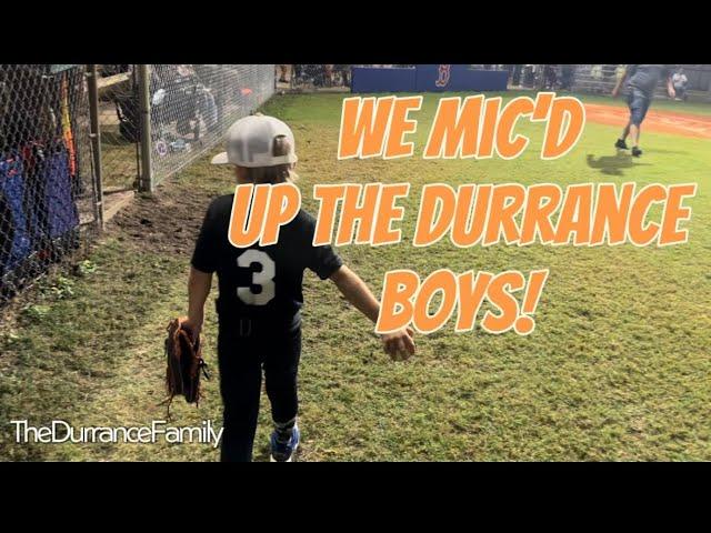 BRODY SAID WHAT?!  We just mic’d up The Durrance Boys on the baseball field for the first time!