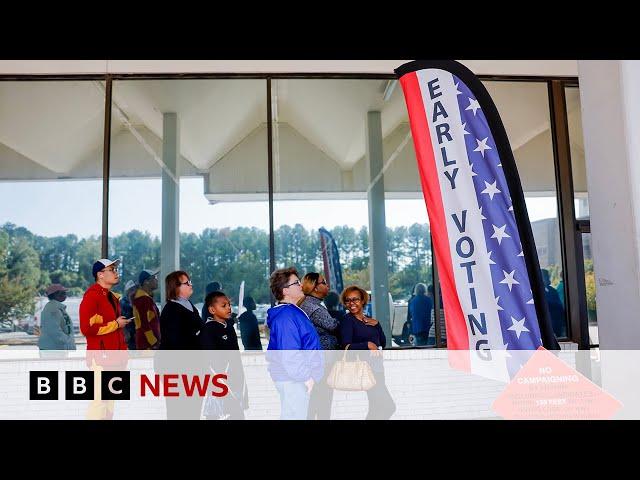 US state Georgia’s early voting first day turnout breaks records | BBC News