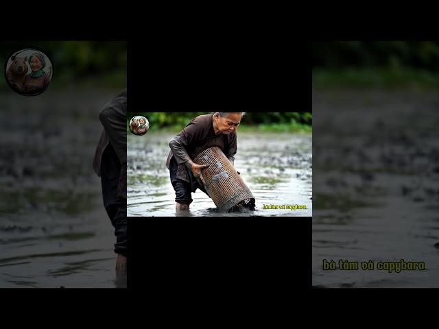 Capybara cười khúc khích khi bắt được cá  #capybara #haihuoc #capybaracooking
