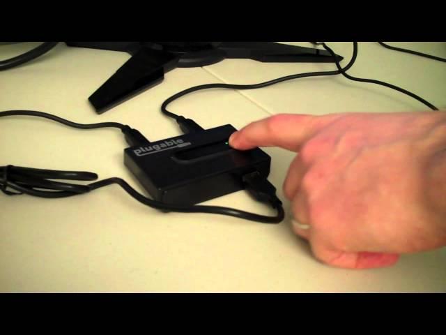 Switching a USB display, keyboard, and mouse between a Mac and a PC (USB KVM)