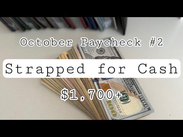 October Cash Stuffing #2 || Bills, Sinking Funds, Savings Challenges || $1,700+