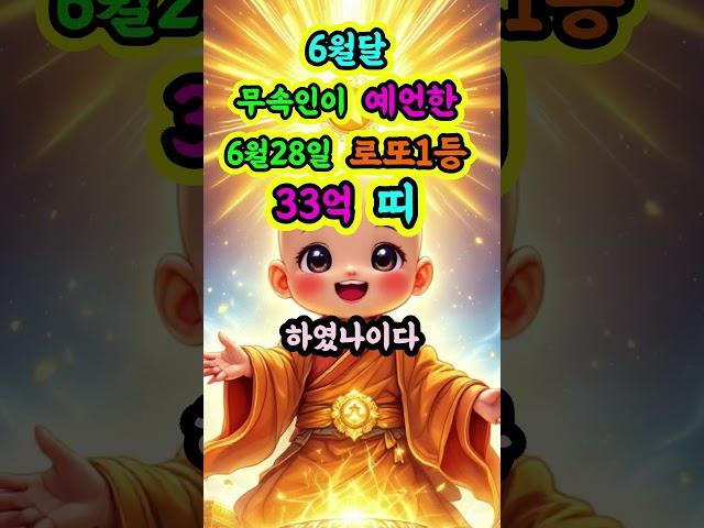 6월달 무속인이 예언한 6월28일 로또1등 33억 띠 TOP3  #천운 #대운 #운세 #로또 #로또1등 #명언 #행복 #사주 #사주팔자 #재물운 #돈 #풍수 #로또 #금전운