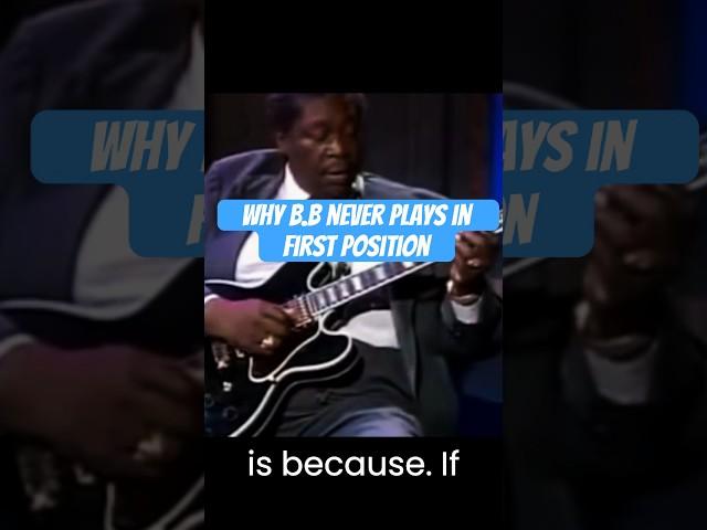 Why B.B never plays in first position #bbking #guitar #blues #guitarlesson #bluessolo #guitarist