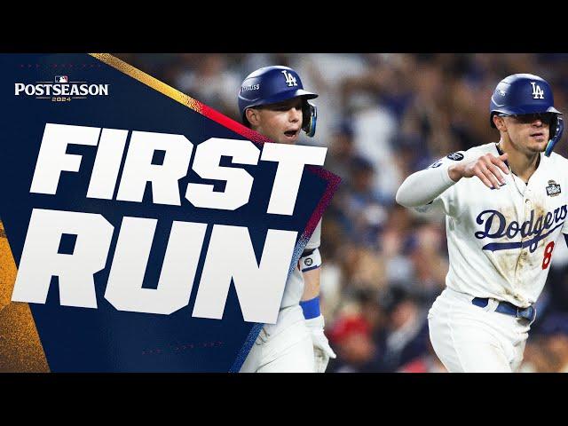 FIRST RUN of the 2024 World Series! (Dodgers score first!)