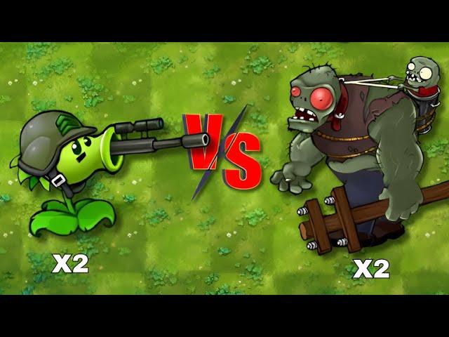 PVZ PK Fusion Challenge - 2 Plants Fusion Vs 2 Giga Gargantuar Zombie, Who will win?