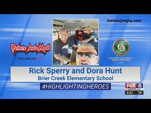 FOX8 Highlighting Heroes: Rick Sperry and Dora Hunt, Briar Creek Elementary School