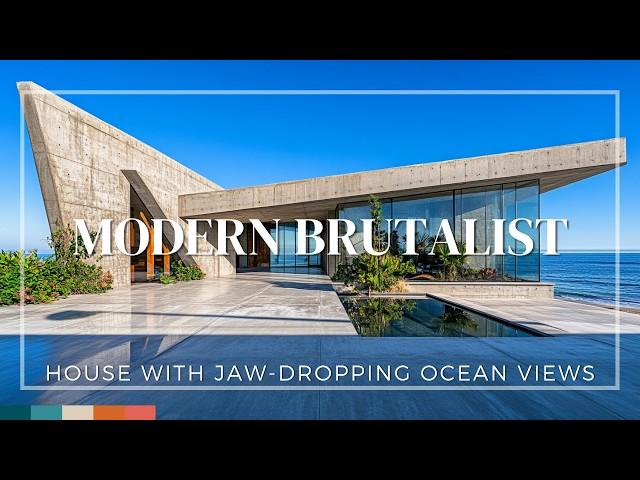 Cliffhanger: Modern Brutalist Concrete House with Jaw-Dropping Ocean Views