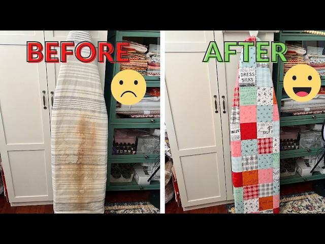 Revamp Your Space with This Easy DIY Ironing Board Cover Tutorial! | Patchwork Ironing Board Cover