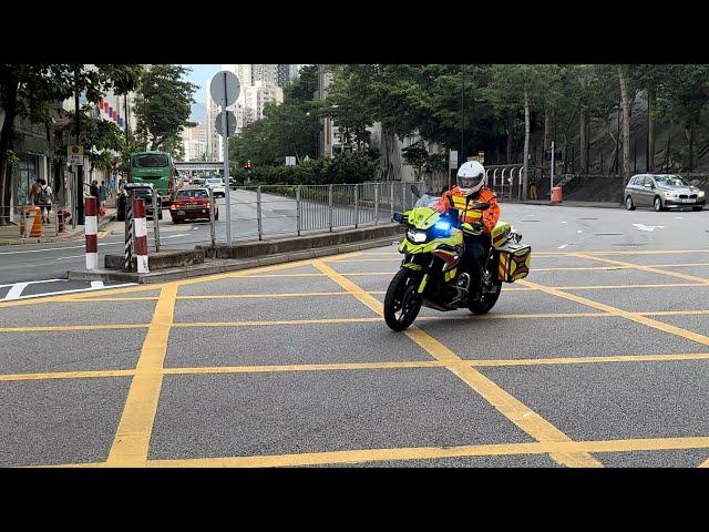 *Wig-Wags* HKFSD Rapid Response Paramedic Motorcycle Turnout 緊急救護醫療服務 交通意外 油麻地去救護電單車