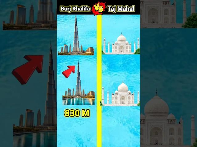 Burj Khalifa और Taj Mahal का जंग कंपटीशन #shorts #video #viral #facts #trending