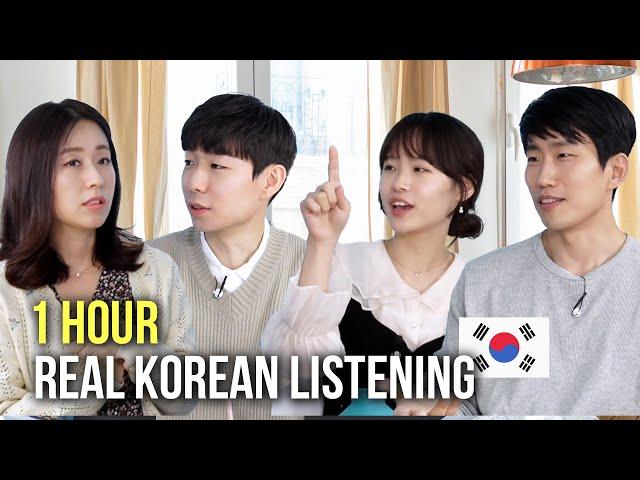 1 HOUR Natural Korean Conversation  - Listening Practice [KOR/ENG SUB]