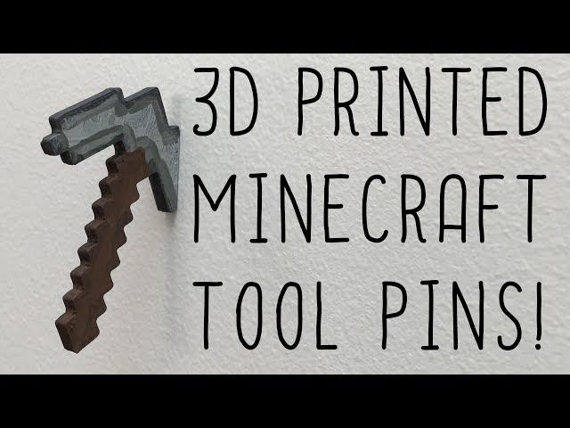 MINECRAFT PINS! (diy 3dprint)