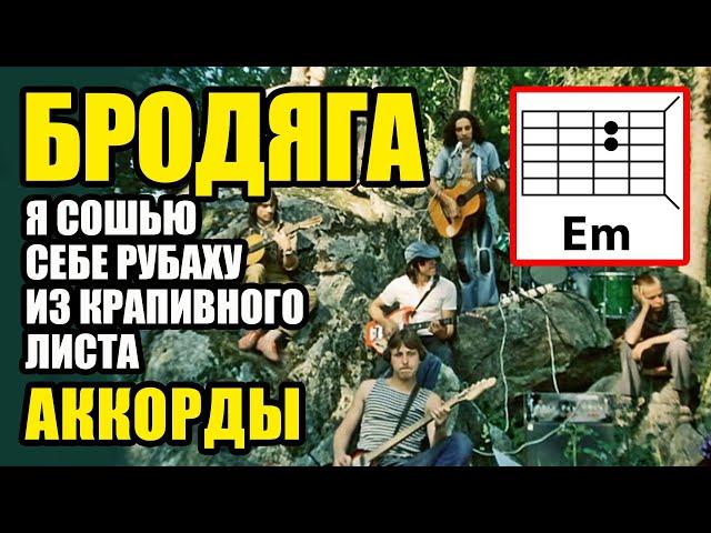 БРОДЯГА - Я СОШЬЮ СЕБЕ РУБАХУ ИЗ КРАПИВНОГО ЛИСТА (Х/Ф ПАЦАНЫ) АККОРДЫ БЕЗ БАРРЭ (КАК ИГРАТЬ) COVER