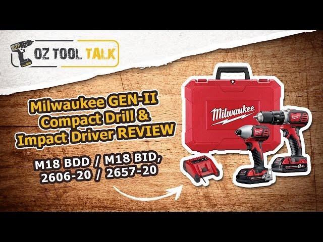 Milwaukee Compact Drill & Impact Driver GEN I I- M18 BDD / M18 BID, 2606 / 2657 Review