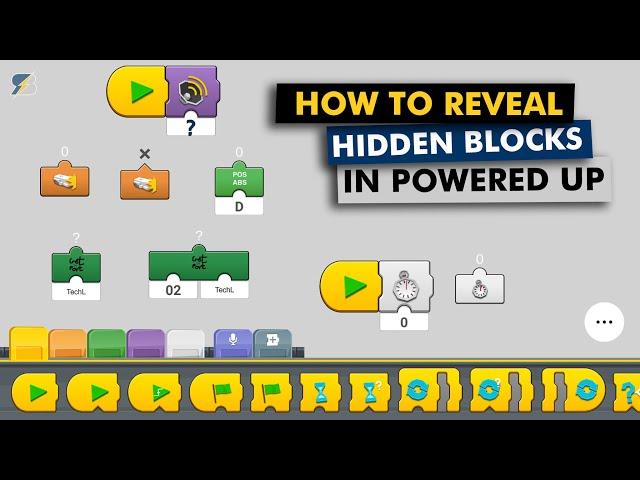 How to reveal the hidden code blocks of the LEGO Powered Up app