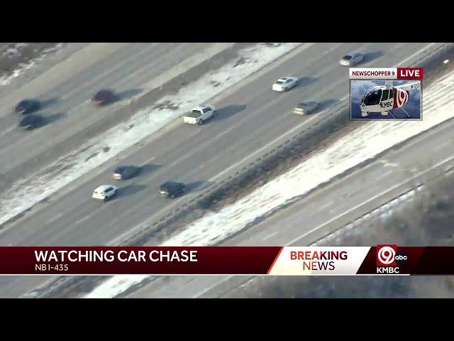 KMBC Newschopper 9 following police pursuit in Kansas City