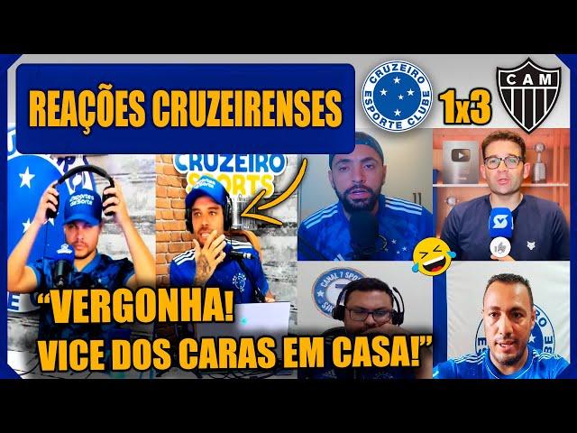 REAÇÕES CRUZEIRENSES - CRUZEIRO 1x3 ATLÉTICO MINEIRO - CRUZEIRO VICE! VAMOS RIR!