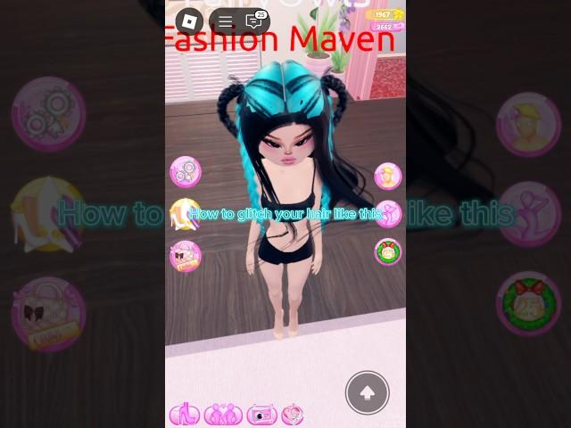 How to glitch your hair tutorial???!! #roblox #dti #fairyowls