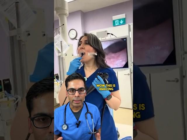 Dr. Sethi Reacts to a Doctor doing Endoscopy on Herself ‼️