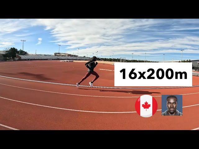 Broken 600s (16x 200m) in FREEZING WEATHER | 800m Training