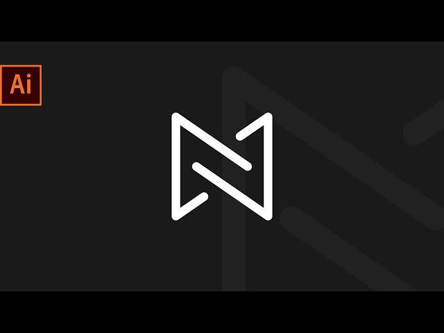 Minimal Logo Design Adobe Illustrator cc 2020 Tutorial | N- Logo Design