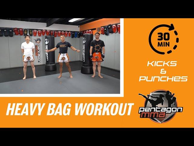 Heavy Bag 30-minute Workout for Muay Thai and Kickboxing -- Class #13