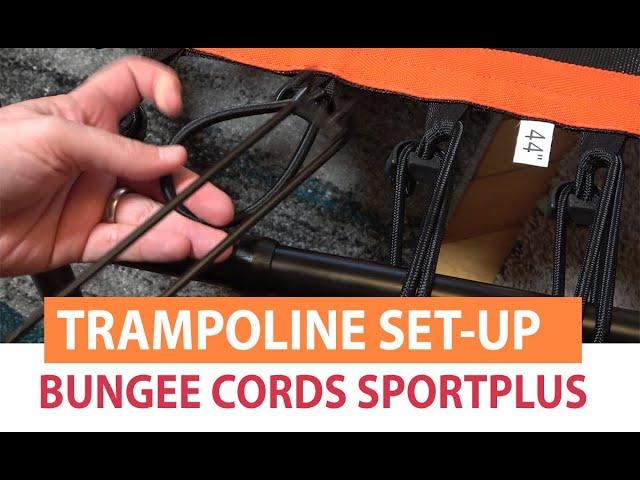 Sportplus Fitness Trampoline Bungee cord Set-up with Spanning Tool