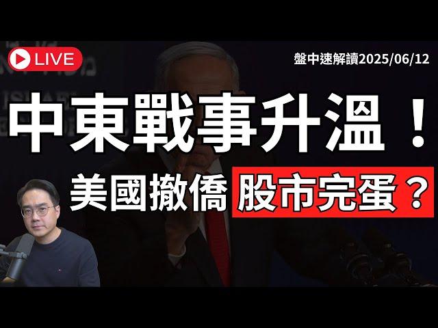 慘了？中東緊張情勢加劇！ 美股漲不動？國際油價大漲 油價、黃金還能追嗎？【盤中速解讀】2025/06/12