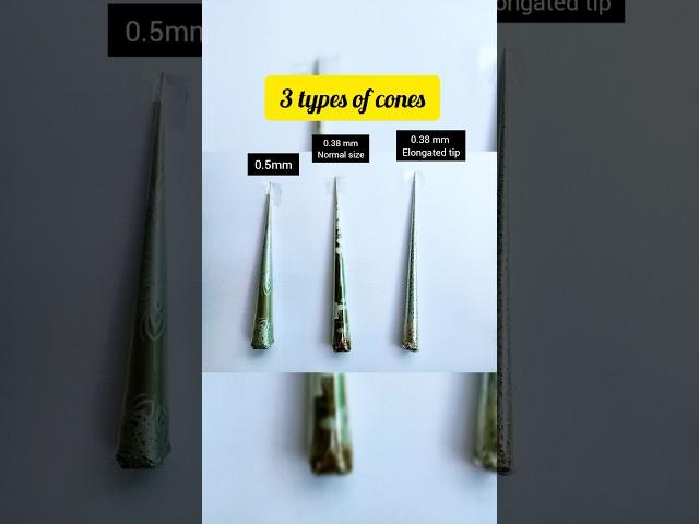 3 types of cones|| basic || figure|| potrait || miniature #mehndi #tricks