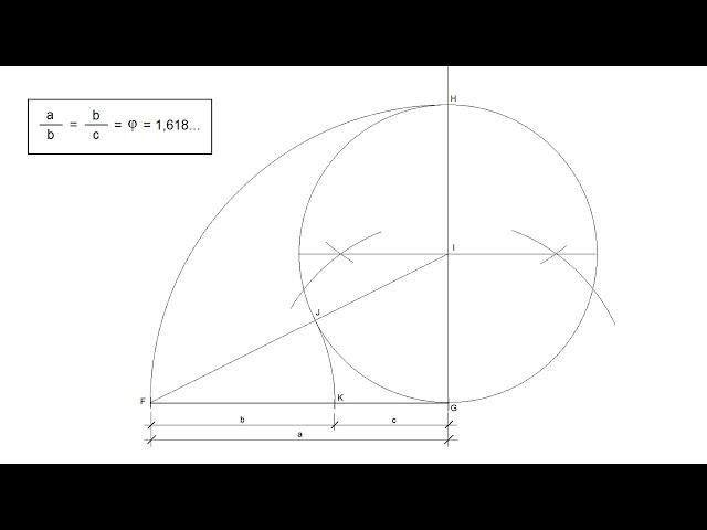 How to find the Golden Section of a given Line Segment