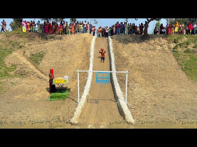 Who can score while sliding ?? This brings lots of joy to village people