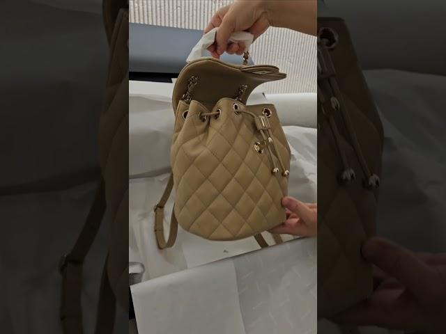 샤넬 어반스피릿 백팩 다크베이지 캐비어 카프스킨/CHANEL Urban Spirit Backpack Dark Beige Calf