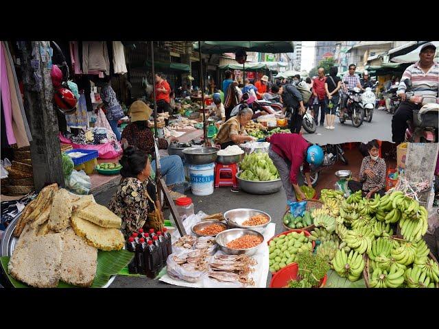 Phnom Penh Morning Street Market - Fresh Natural Beer, Vegetable, Rural Fish & More @Town Market