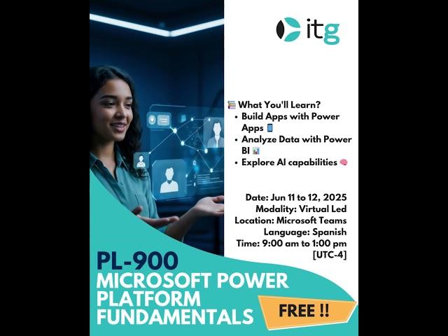PL-900 Microsoft Power Platform Fundamentals #free #itg