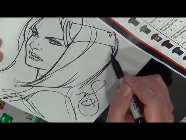 Mark Brooks drawing White Queen