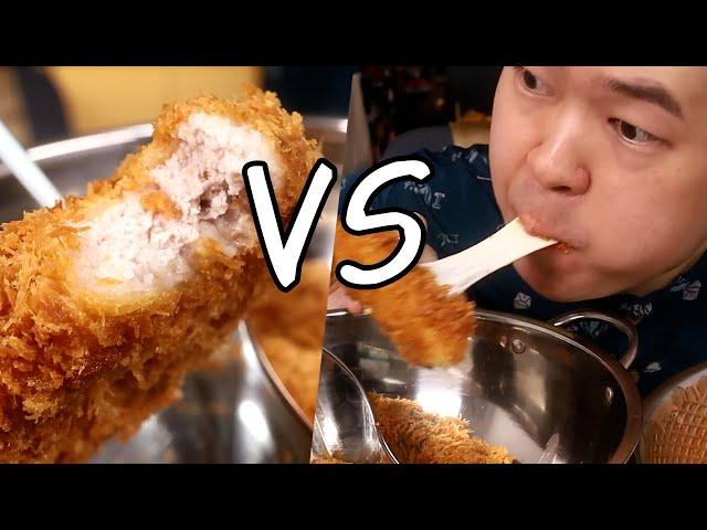 Pork cutlet vs. chidon [Korean mukbang eating show]