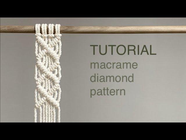 TUTORIAL | macrame diamond pattern | 마크라메 다이아몬드 패턴