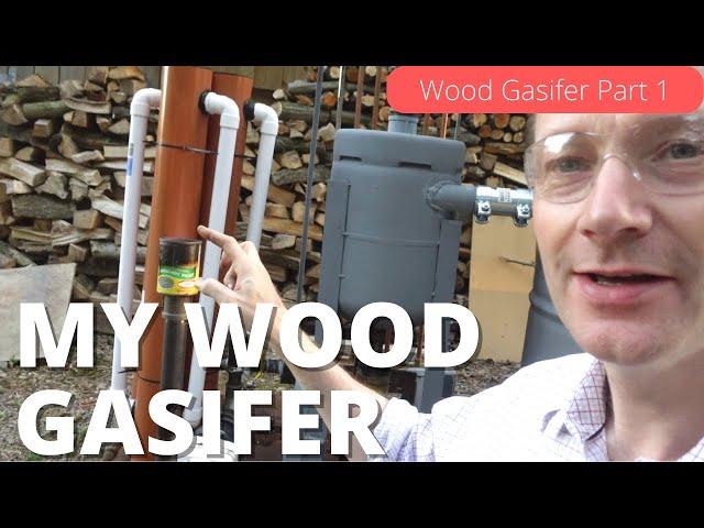 Making wood gas using my Wood Gasifier.  Introducing my Imbert Gasifier Part 1