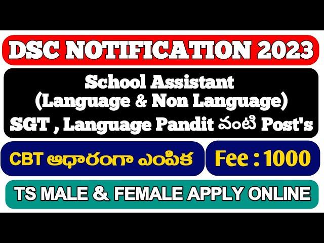 TS DSC Detailed Notification 2023 In Telugu || DSC | TRT - 2023 || By Notifications Academy