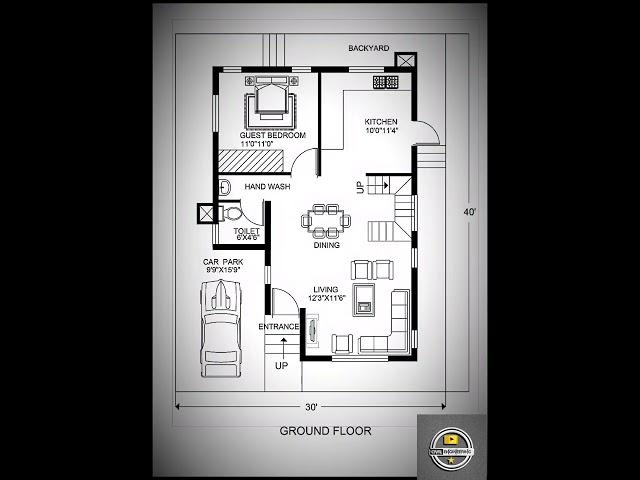 30 by 40 House Plan | 1200 sq ft house Plan #shorts