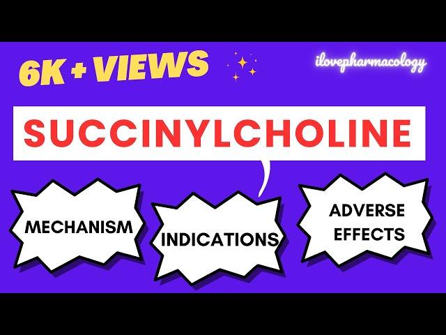 Succinylcholine | Skeletal Muscle Relaxant | Malignant Hyperthermia | Neuromuscular Blocker