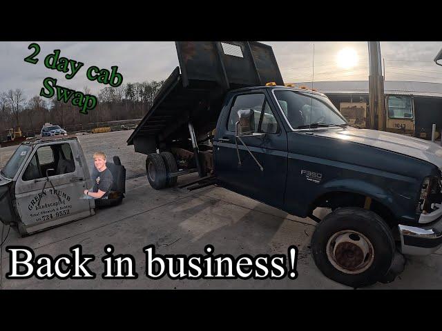 3 teenagers swap a Powerstroke F Superduty OBS Ford cab in 2 days but will it run again!
